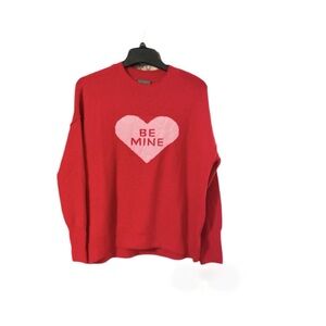 Vince Camuto Red 'Be Mine' Heart Sweater XS